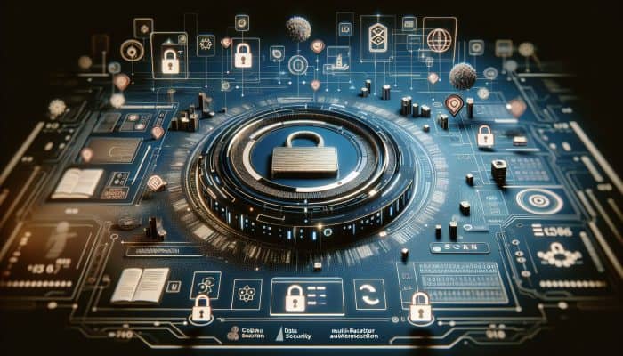 The Future of Debt Consolidation Loans: Trends and Predictions | DCL A secured loan application interface with encryption and multi-factor authentication icons on a cyber-secured network background.