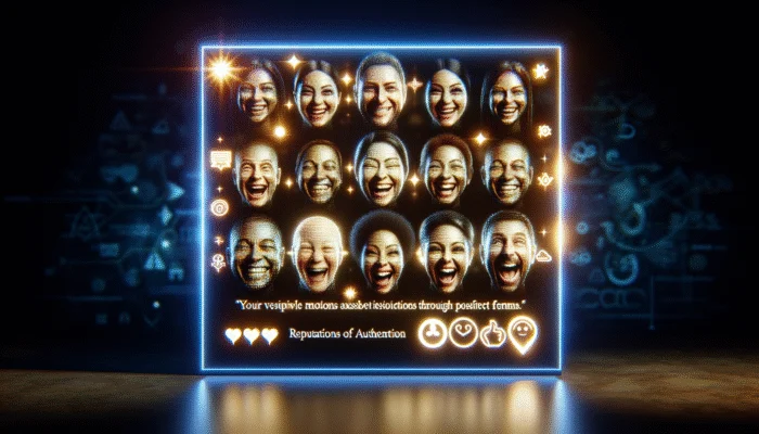 Utilise Customer Testimonials for Local Trust: Vibrant digital display showcasing customer testimonials alongside satisfied clients' faces, enhancing brand reputation.