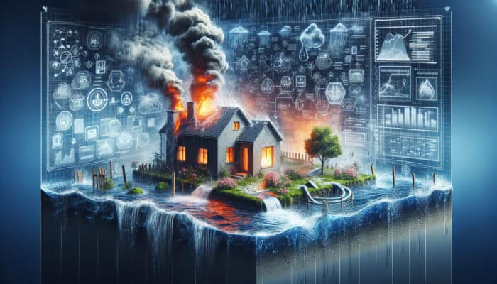 Foundation Drainage Services in Abbotsford: Foundation with cracks, water pooling, heavy rain, and broken drainage system.