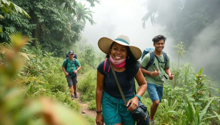 Travellers exploring the diverse landscapes and local experiences in Belize while assessing destination types and accommodation bases