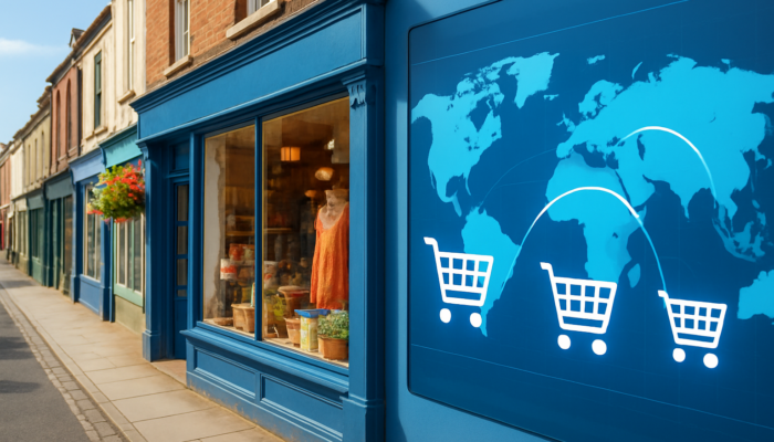 Flourishing Bridport shop integrating WooCommerce e-commerce carts and global maps for UK business expansion.